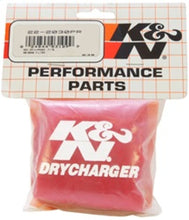 Load image into Gallery viewer, K&amp;N Red Drycharger 5.25in x 3in Round Tapered Air Filter Wrap