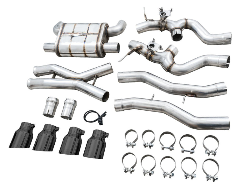 AWE SwitchPath Catback Exhaust for BMW G8X M3/M4 - Diamond Black Tips