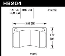 Load image into Gallery viewer, Hawk Volvo 142/145/164/240/242/244/245/262/265/1800 Black Race Brake Pads