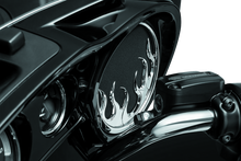 Load image into Gallery viewer, Kuryakyn Flame Speaker Grills For 14-Up Touring Models Chrome