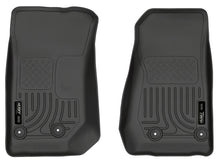 Load image into Gallery viewer, Husky Liners 14 Jeep Wrangler 2/4 Door Weatherbeater Black Front Floor Liners