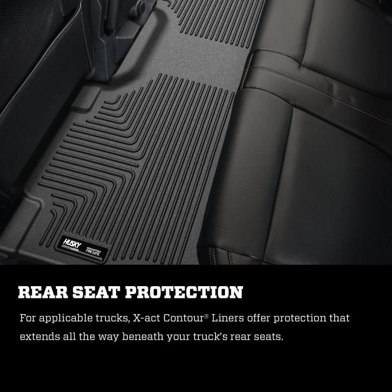 Husky Liners 09-14 Ford F-150 SuperCrew Cab X-Act Contour Second Row Seat Floor Liner - Black