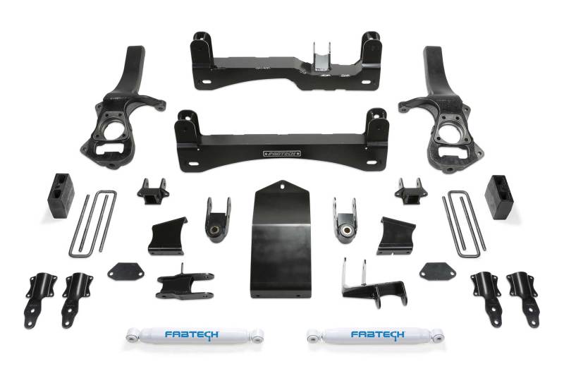 Fabtech 19-21 GM K1500 P/U 6in Basic Sys w/Perf Shks