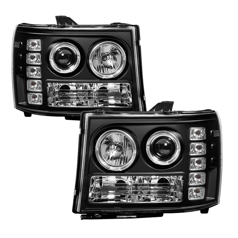 Spyder GMC Sierra 1500/GMC Sierra Denali 08-13 Projector LED Halo- LED Blk PRO-YD-GS07-HL-BK