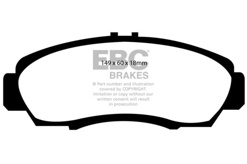 EBC 01-03 Acura CL 3.2 Ultimax2 Front Brake Pads