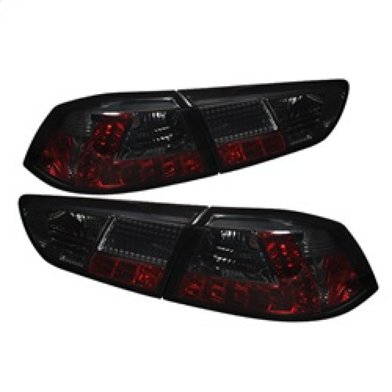 Spyder Mitsubishi Lancer/Evolution X 08-14 LED Tail Lights Smke ALT-YD-MITEVO1008-LED-SM