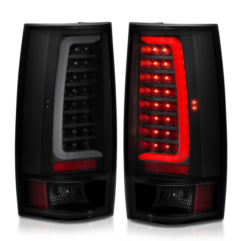 ANZO 2007-2014 Chevy Tahoe LED Taillight Plank Style Black w/Smoke Lens