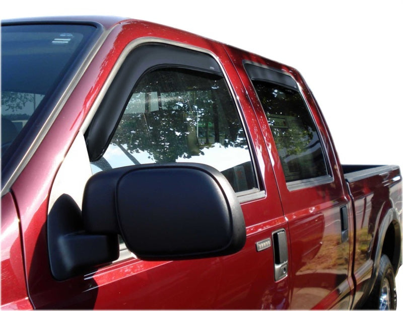 AVS 99-16 Ford F-250 Supercrew Ventvisor In-Channel Front & Rear Window Deflectors 4pc - Smoke