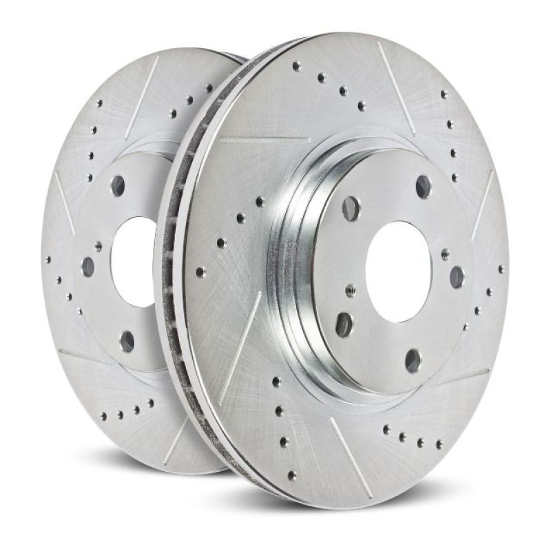 Power Stop 05-18 Chevrolet Silverado 1500 Front Evolution Drilled & Slotted Rotors - Pair