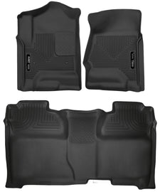 Husky Liners 14-18 Chevrolet Silverado Crew Cab X-Act Contour Front & Second Seat Floor Liners
