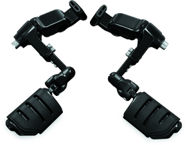 Kuryakyn Ergo III Adjustable Mount With Trident Dually ISO Pegs Gloss Black