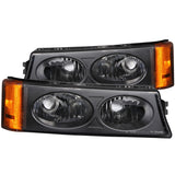 ANZO 2003-2006 Chevrolet Silverado 1500 Euro Parking Lights Black