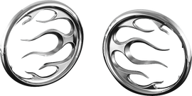 Kuryakyn Flame Speaker Grills Chrome