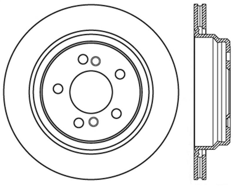 StopTech 00-03 BMW M5 (E39) Slotted & Drilled Left Rear Rotor