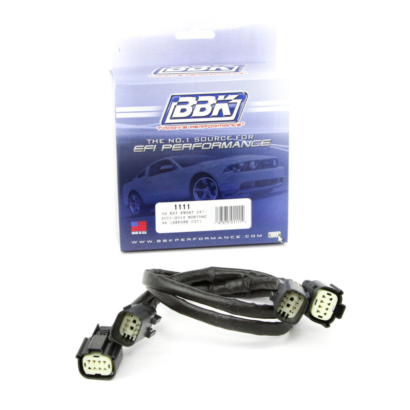 BBK 11-14 Mustang V6 Front O2 Sensor Wire Harness Extensions 24 (pair)