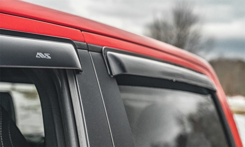 AVS 15-18 Chevy Silverado 2500 Ext. Cab Ventvisor Outside Mount Window Deflectors 4pc - Smoke