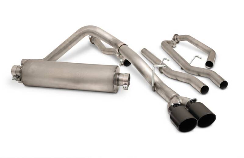 GIbson 22-24 Toyota Tundra 3.5L-T V6 Crew Max Black Elite Stainless Cat Back Dual Sport Exhaust