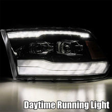 Load image into Gallery viewer, AlphaRex 09-18 Dodge Ram 1500HD PRO-Series Projector Headlights Plank Style Chrome w/Seq Signal/DRL