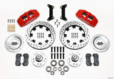 Wilwood Dynapro 6 Front Hub Kit 12.19in Drilled Red 79-87 GM G Body