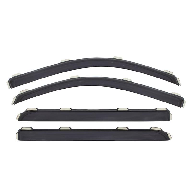 AVS 09-14 Ford F-150 Supercrew Ventvisor In-Channel Front & Rear Window Deflectors 4pc - Smoke