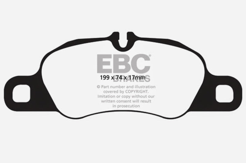 EBC 09-12 Porsche 911 (997) (Cast Iron Rotor only) 3.6 Carrera 2 Redstuff Front Brake Pads