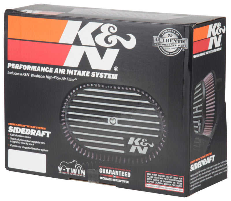 K&N Street Metal Intake System for 12-16 Harley Davidson Road King 103cl Side Draft Touring