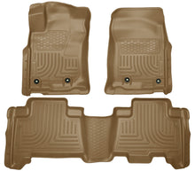 Load image into Gallery viewer, Husky Liners 2013 Toyota 4Runner WeatherBeater Tan Front &amp; 2nd Seat Floor Liners